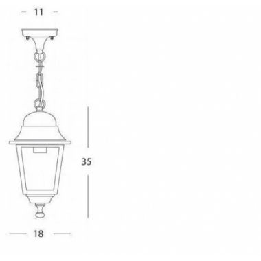 LAMPADA SOSPENSIONE DA ESTERNO OLD E27 BIANCO - SOVIL 955/37 product photo Photo 02 3XL