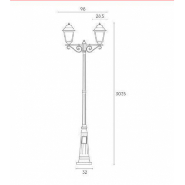 MITO-PALO ALTO DUE LUCI E27 - SOVIL 987/06 product photo Photo 02 3XL