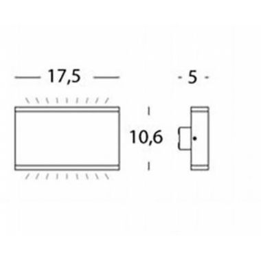APPLIQUE DA ESTERNO LED WAVE 7W+7W 4000K BIANCO - SOVIL 99134/02 product photo Photo 02 3XL