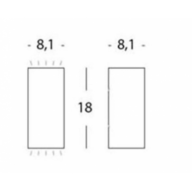 TOWER-APPLIQUE 6W+6W LED 4000K - SOVIL 99148/02 product photo Photo 02 3XL