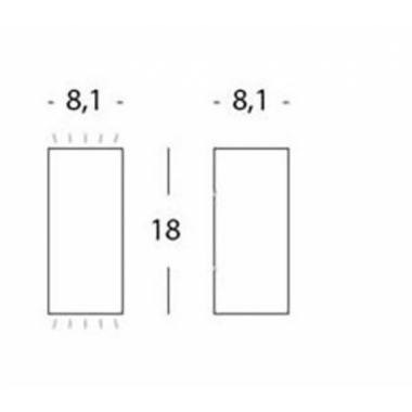 APPLIQUE DA ESTERNO LED TOWER 6W+6W 4000K GRIGIO - SOVIL 99148/16 product photo Photo 02 3XL