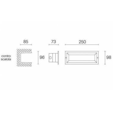 LAMPADA SEGNAPASSO LED DA INCASSO MASK 13W 4000K GRIGIO - SOVIL 99153/16 product photo Photo 02 3XL