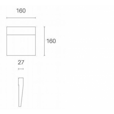 LAMPADA SEGNAPASSO DA PARETE LED GEO SQUARE 6W 4000K MARRONE - SOVIL 99155/27 product photo Photo 02 3XL