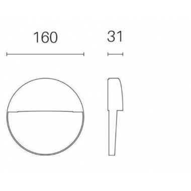 LAMPADA SEGNAPASSO DA PARETE LED GEO ROUND 6W 4000K - SOVIL 99157/02 product photo Photo 02 3XL