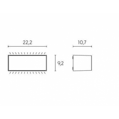 APPLIQUE DA ESTERNO LED GARAGE 13W+13W 4000K GRIGIO - SOVIL 99177/16 product photo Photo 02 3XL
