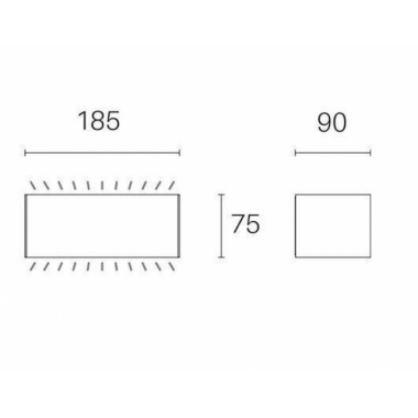 APPLIQUE DA ESTERNO LED BOX 12W 4000K GRIGIO - SOVIL 99582/02 product photo Photo 02 3XL