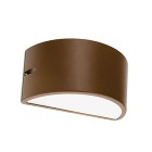 LAMPADA PARETE APPLIQUE ESTERNI MEZZA LUNA CORTEN LUCE UP / DOWN E27 - SOVIL 474/36 product photo