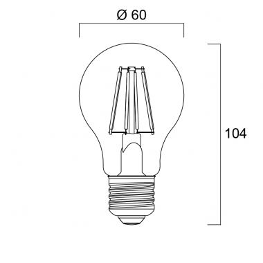 LL FI E27 G.A60 TR 07.0W40 - SYLVANIA 0027328 - SYLVANIA 0027328 product photo Photo 01 3XL