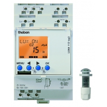 INTERRUTTORE CREPUSCOLARE 3 MODULI 2 CANALI SENSORE INCASSO - THEBEN LU112TOP2 product photo