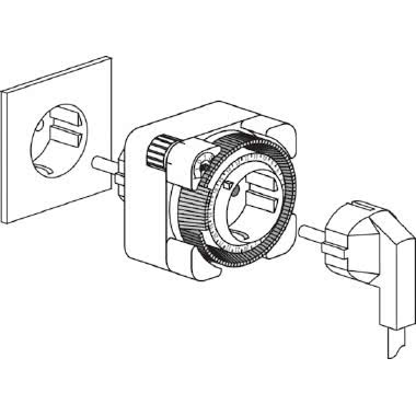TIMER 26 PRESA SPINA SCHUKO IP44 BIANCA 16A 24H - THEBEN TIMER26 product photo Photo 02 3XL
