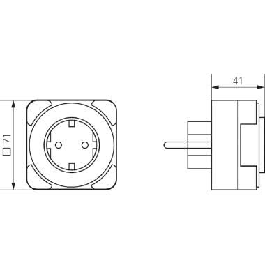 INTERRUTTORE A TEMPO PER PRESA DI CORRENTE ANALOGICO GIORNALIERO - THEBEN TIMER10/16 product photo Photo 02 3XL