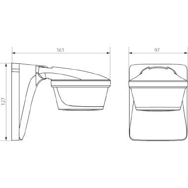 THEBEN RILEVATORE DI MOVIMENTO PIR THELUXA P300 WH DA PARETE BIANCO - THEBEN LUXAP300BI product photo Photo 04 3XL