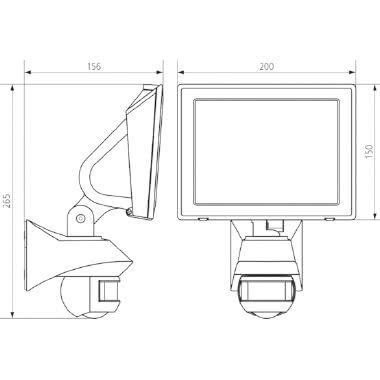 RIVELATORE MOVIMENTO PARETE CON FARO - THEBEN LUXA102/500B product photo Photo 04 3XL