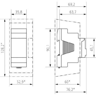 INTERRUTTORE ORARIO ASTRONOMICO 2 MODULI  DA BARRA DIN 1 CANALE - THEBEN SEL170TOP2 product photo Photo 03 3XL