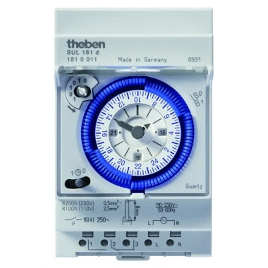 SUL 181 D INTERRUTTORE ORARIO TEMPO ANALOGICO CON PROGRAMMA GIORNALIERO 24H BDIN - THEBEN SUL181D product photo Photo 01 3XL