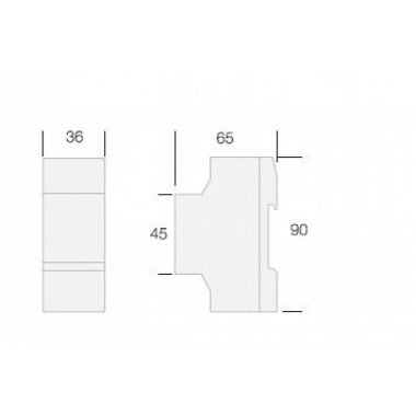 CONTATORE DIGITALE DI ENERGIA ELETTRICA MONOFASE 2 MODULI CE 202 DI - TECNOSWITCH CE202DI product photo Photo 04 3XL