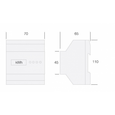 CONTATORE MECCANICO DI ENERGIA ELETTRICA TRIFASE CE304DI - TECNOSWITCH CE304DI product photo Photo 04 3XL