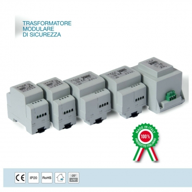 TRASFORMATORE MODULARE 40VA 230/24VAC (12+12) - TECNOSWITCH TR040SI product photo Photo 01 3XL