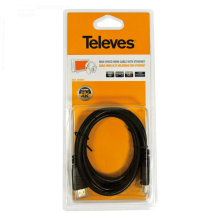 CAVO HDMI ALTA VELOCIT?? CON ETHERNET ULTRA ALTA DEFINIZIONE    3M (BLISTER) - TELEVES 494502 product photo