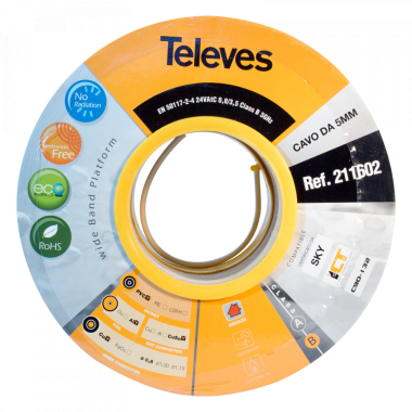 CAVO COASSIALE PICCOLO CXT-5, 24VATC EUROCLASSE ECA (SKY ITALIA) - TELEVES 211602 product photo Photo 02 3XL