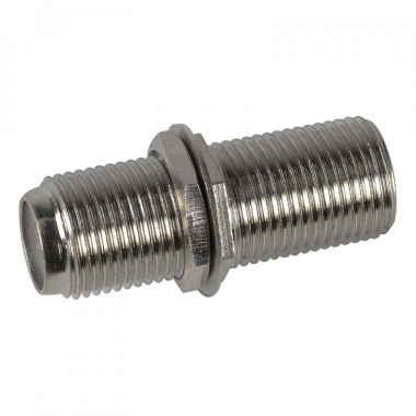 ADATTATORE 'F' FEMMINA - FEMMINA CON CON CORTA FILETTATURA E LUNGHEZZA DA 27MM - TELEVES 417302 product photo Photo 01 3XL