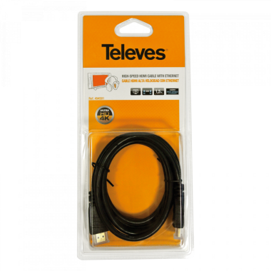 CAVO HDMI ALTA VELOCIT?? CON ETHERNET ULTRA ALTA DEFINIZIONE    3M (BLISTER) - TELEVES 494502 product photo Photo 01 3XL