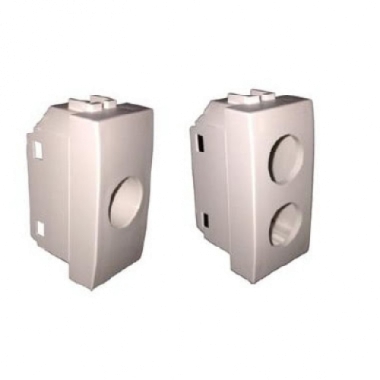 PLASTICHE PER PRESE COASSIALI 1 CONNETTORE TIPO VIMAR EIKON BIANCO - TELEVES 529123 product photo Photo 01 3XL