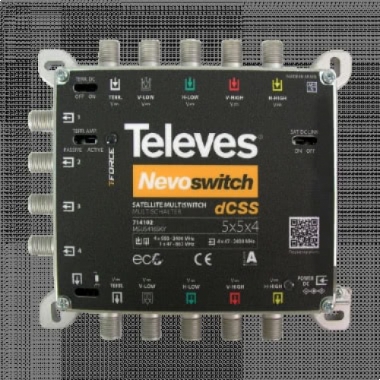 NEVOSWITCH DCSS 5 INGRESSI - 4 USCITE - TELEVES 714102 product photo Photo 01 3XL