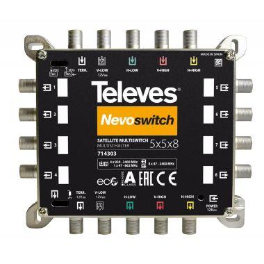 MULTISWITCH 5X5X8 F TERMINAL/CASCATA TERR.PASS - TELEVES 714303 - TELEVES 714303 product photo Photo 01 3XL
