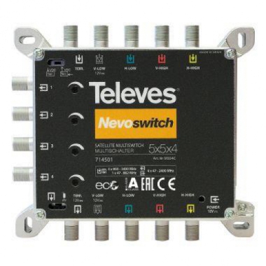 MULTISWITCH 5X5X4 'F' TERMINAL/CASCATA - TELEVES 714501 product photo Photo 01 3XL