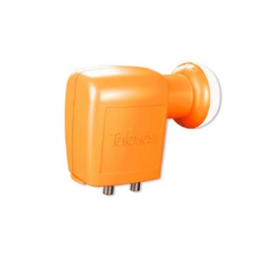 CONVERTIRORE LNB TWIN 2 USCITE 0,7DB ARANCIONE - TELEVES 747802 product photo Photo 01 3XL