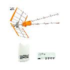 Kit: 2x Antenna V Zenit UHF (Art. 149221) + Amplificatore da palo intelligente SmartKom, con Alimentatore domestico 12V (Art. 531911) - TELEVES 149296 product photo