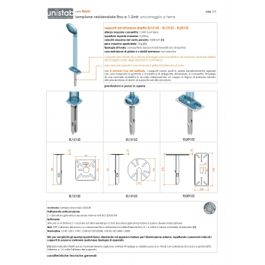 SUPPORTO AD INFISSIONE CON BASE D. 155MM - UNIERRE - UNISTAB EL1312Z product photo Photo 01 3XL