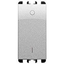 INTERRUTTORE 2 PULSANTI 16A 1M TST ALLUMINIO - URMET DOMUS 10162AL product photo