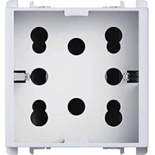 PRESA MULTISTANDARD 16A 2 PRESE BIPASSO P11-P17 1 SCHUKO 2 MODULI COLORE BIANCO - URMET DOMUS 10311/2.B product photo