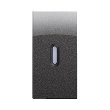 COPRITASTO DIFFUSORE TRASPARENTE 1 MODULO ACCIAIO - URMET DOMUS 10362AC product photo