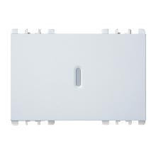 Copritasto illuminabile per interruttore 1P, deviatore 1P, pulsante 1P, 3 moduli, Nea, bianco - URMET DOMUS 10362/3.B product photo
