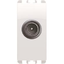Presa TV passante maschio, 1 modulo, attenuazione 5 dB, Nea, bianco ghiaccio - URMET DOMUS 10405BG product photo