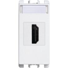 Connettore HDMI con adattatore da 19 poli F/F, 1 modulo, Nea, bianco - URMET DOMUS 10450.B product photo