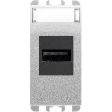 PRESA USB ALLUMINIO 1 MODULO - URMET DOMUS 10451AL - URMET DOMUS 10451AL - URMET DOMUS 10451AL product photo
