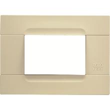 Placca 3 moduli, Kàdra, serie antracite, tecnopolimero, avorio - URMET DOMUS 10803.AV product photo