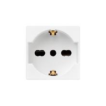 Presa universale P40, 2 moduli, 2P+T 16A-250V, bianco - URMET DOMUS 12100/310-9 product photo