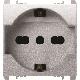 PRESA EUROPEA BIPOLARE 2 POLI+TERRA 16A 250V ALLUMINIO - URMET DOMUS 10310/2AL product photo Photo 02 2XS
