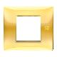 Placca 2 moduli, Flexa, tecnopolimero, oro lucido - URMET DOMUS 11802.OL product photo Photo 01 2XS