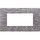 Placca 4 moduli, Flexa, tecnopolimero, alluminio spazzolato - URMET DOMUS 11804.AS product photo Photo 01 2XS