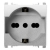 PRESA EUROPEA BIPOLARE 2 POLI+TERRA 16A 250V ALLUMINIO - URMET DOMUS 10310/2AL product photo Photo 01 2XS