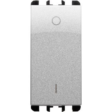 INTERRUTTORE 2 PULSANTI 16A 1M TST ALLUMINIO - URMET DOMUS 10162AL product photo Photo 02 3XL