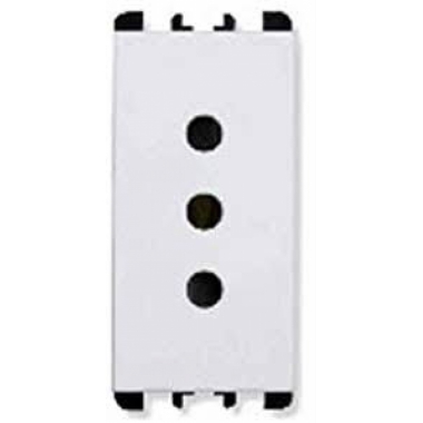 PRESA IT P11 2 POLI + TERRA 10A 250V 1 MODULO BIANCO - URMET DOMUS 10301/B product photo Photo 01 3XL