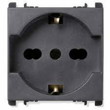 PRESA SCHUKO EUROPEA P11-17 2 POLI + TERRA 16A 25OV - URMET DOMUS 10310/2 product photo Photo 01 3XL