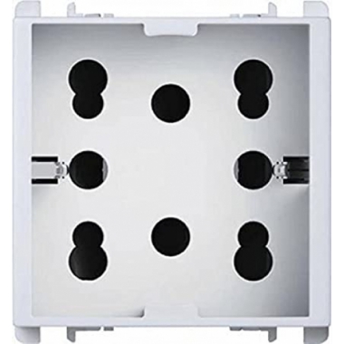 PRESA MULTISTANDARD 16A 2 PRESE BIPASSO P11-P17 1 SCHUKO 2 MODULI COLORE BIANCO - URMET DOMUS 10311/2.B product photo Photo 01 3XL